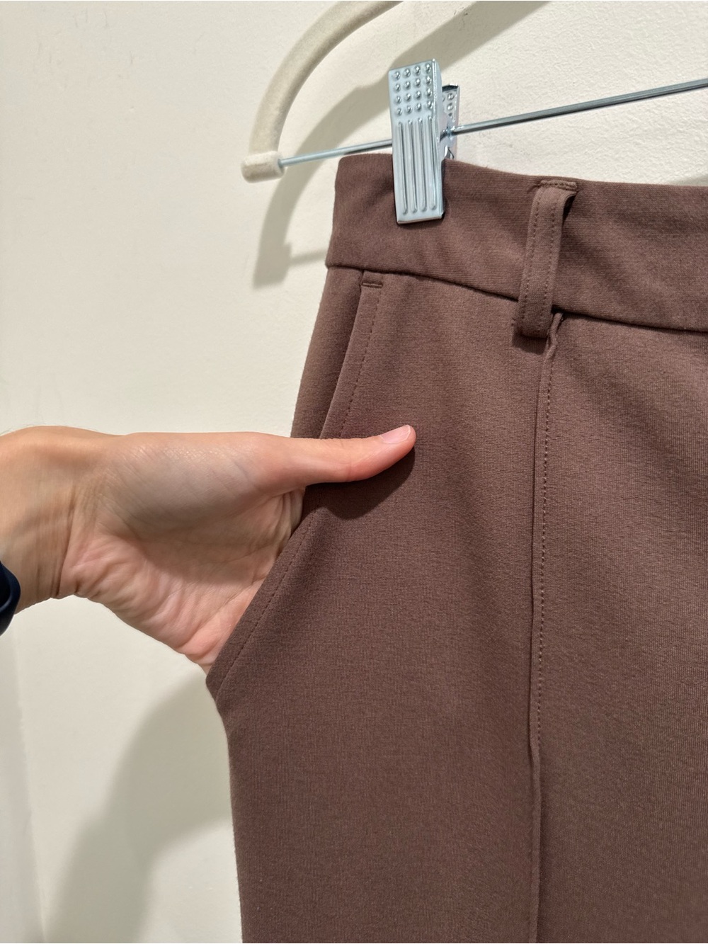 Halara High Waisted Wide Leg Work Pants Brown Pull-On Office Career Pants Medium - Picture 4 of 9
